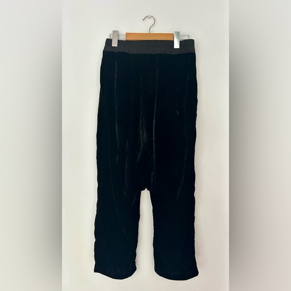 Rick Owens black velvet joggers cropped drop-crotch trousers isize 4 - Picture 10 of 10